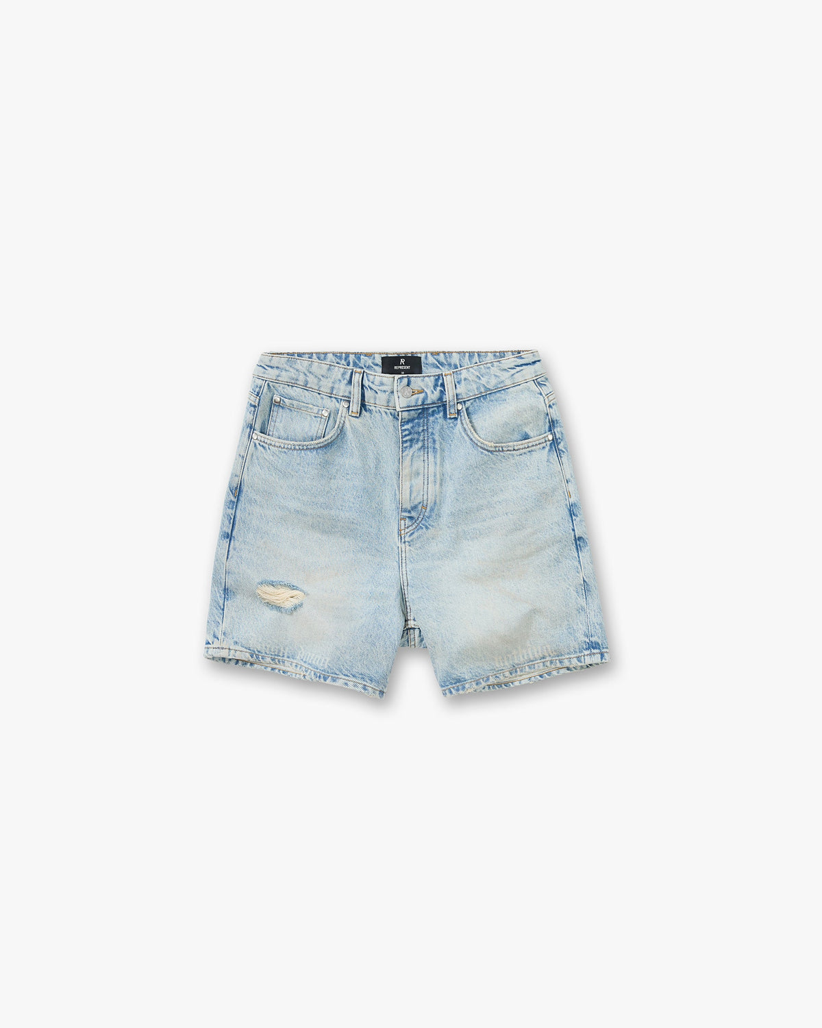 REPRESENT Busy Doing Nothing Denim Short - Dusty Blue