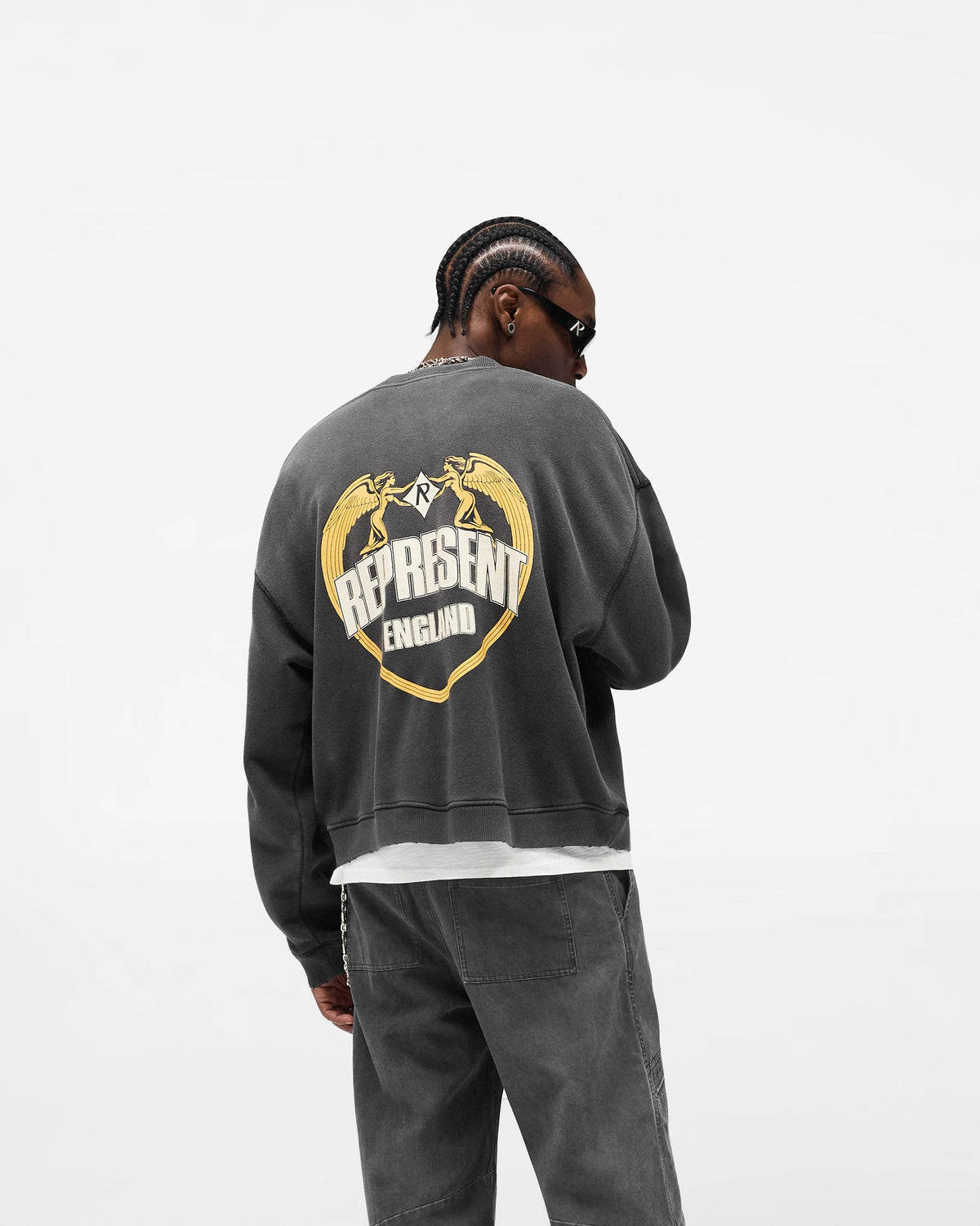 REPRESENT Angel Border Sweater - Stained Black