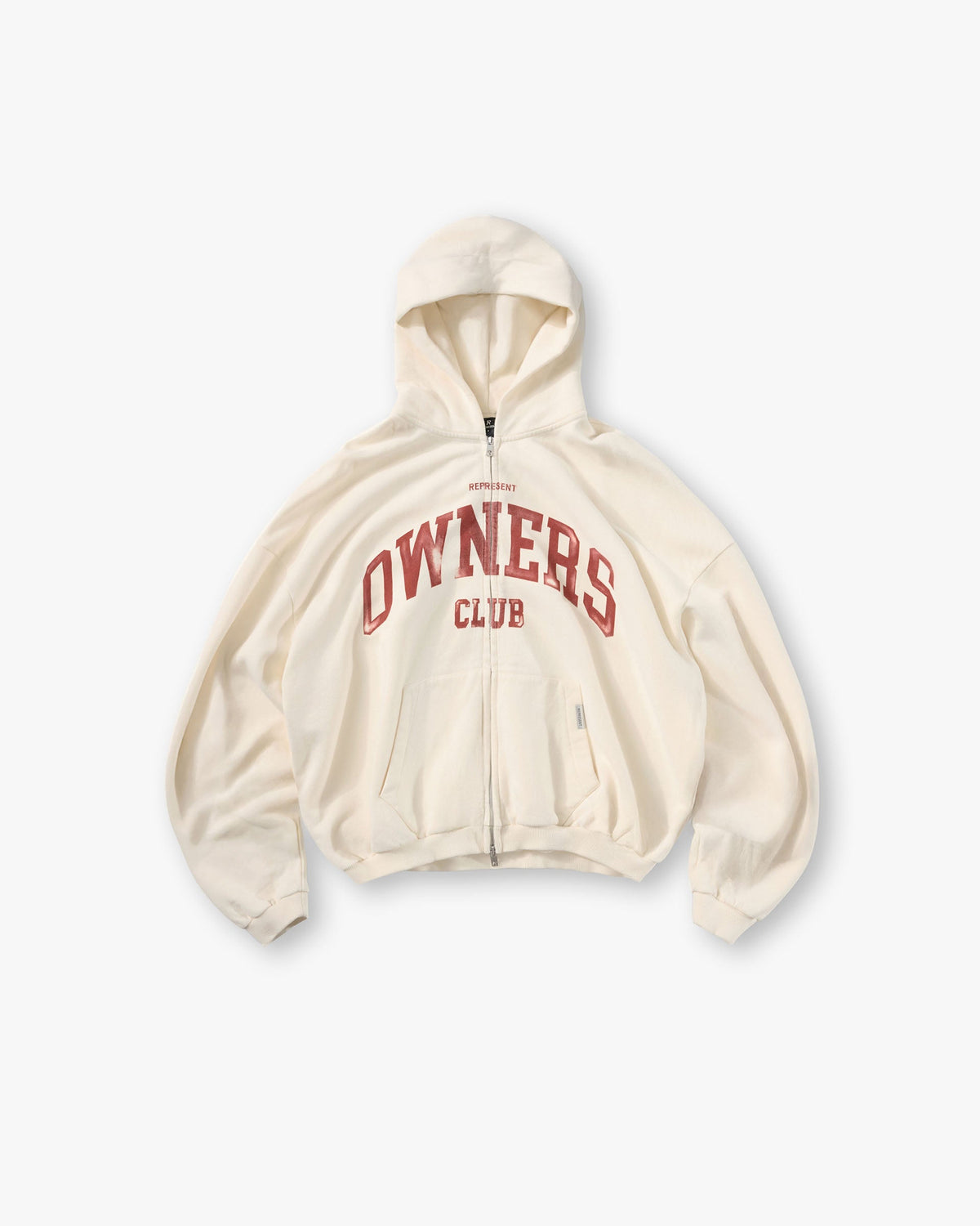 REPRESENT Represent Owners Club Zip Through Hoodie - Buttercream