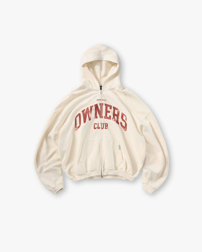 REPRESENT Represent Owners Club Zip Through Hoodie - Buttercream
