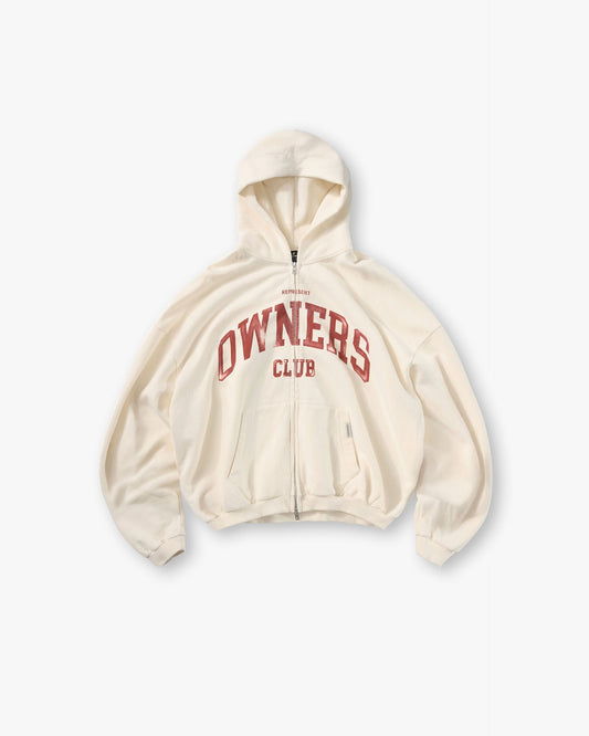 REPRESENT Represent Owners Club Zip Through Hoodie - Buttercream