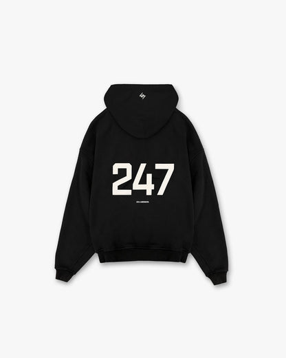 REPRESENT 247 Oversized Hoodie - Jet Black