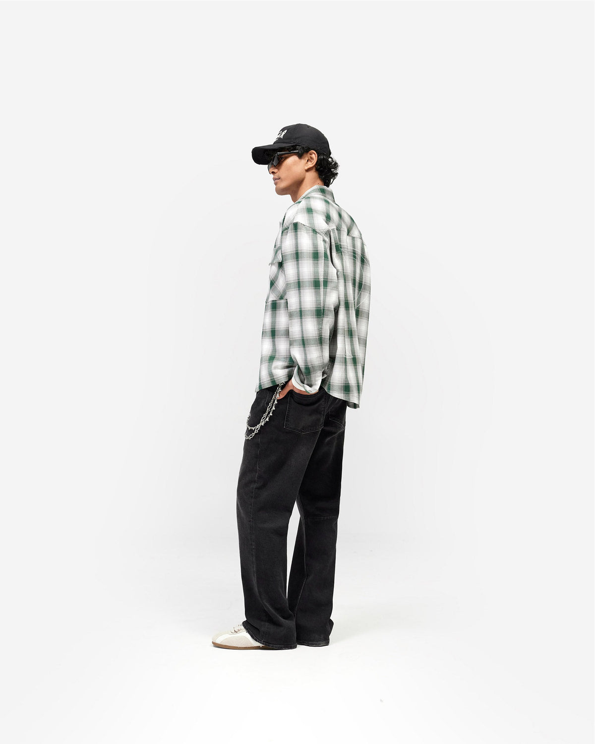 REPRESENT Waffle Flannel - Dark Green