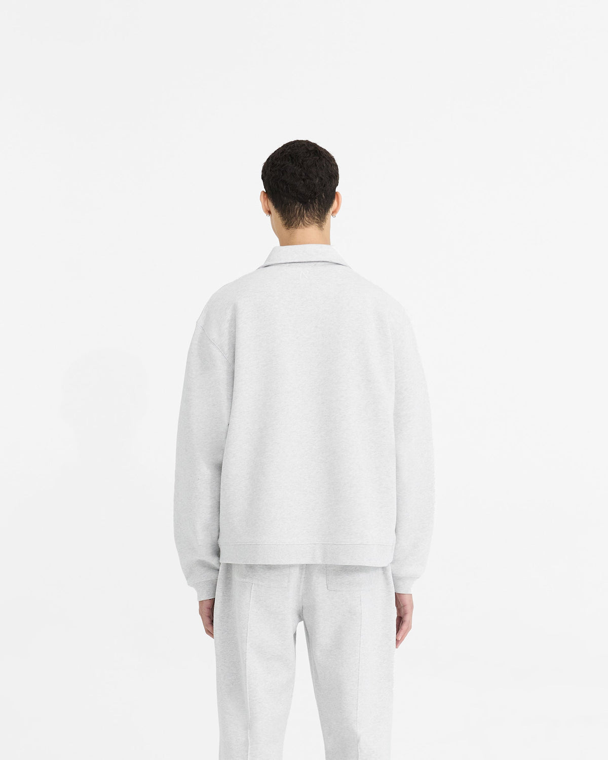 REPRESENT Initial Boxy Quarter Zip - Ice Grey Marl