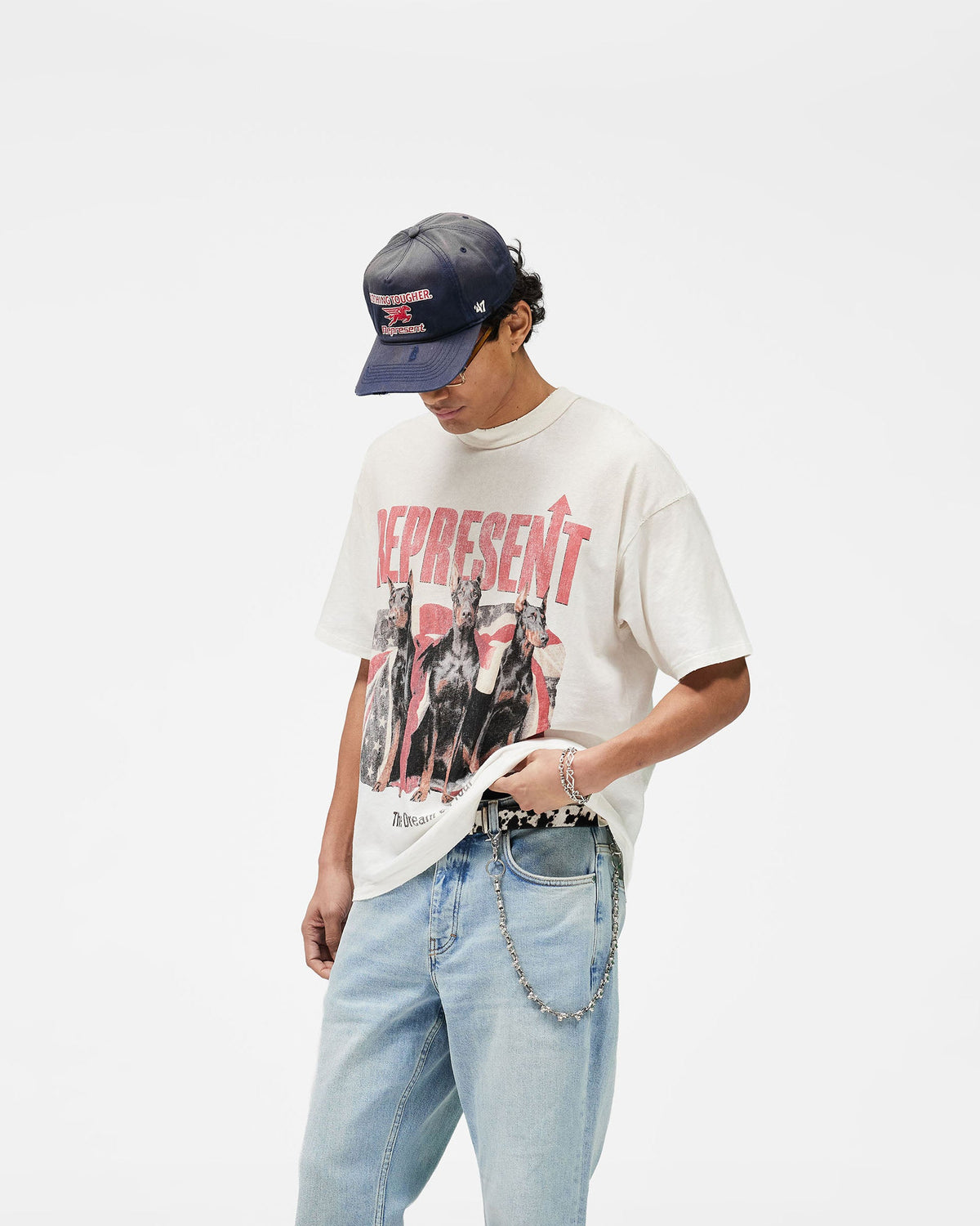 REPRESENT Dream On Tour T-Shirt - Washed Ecru