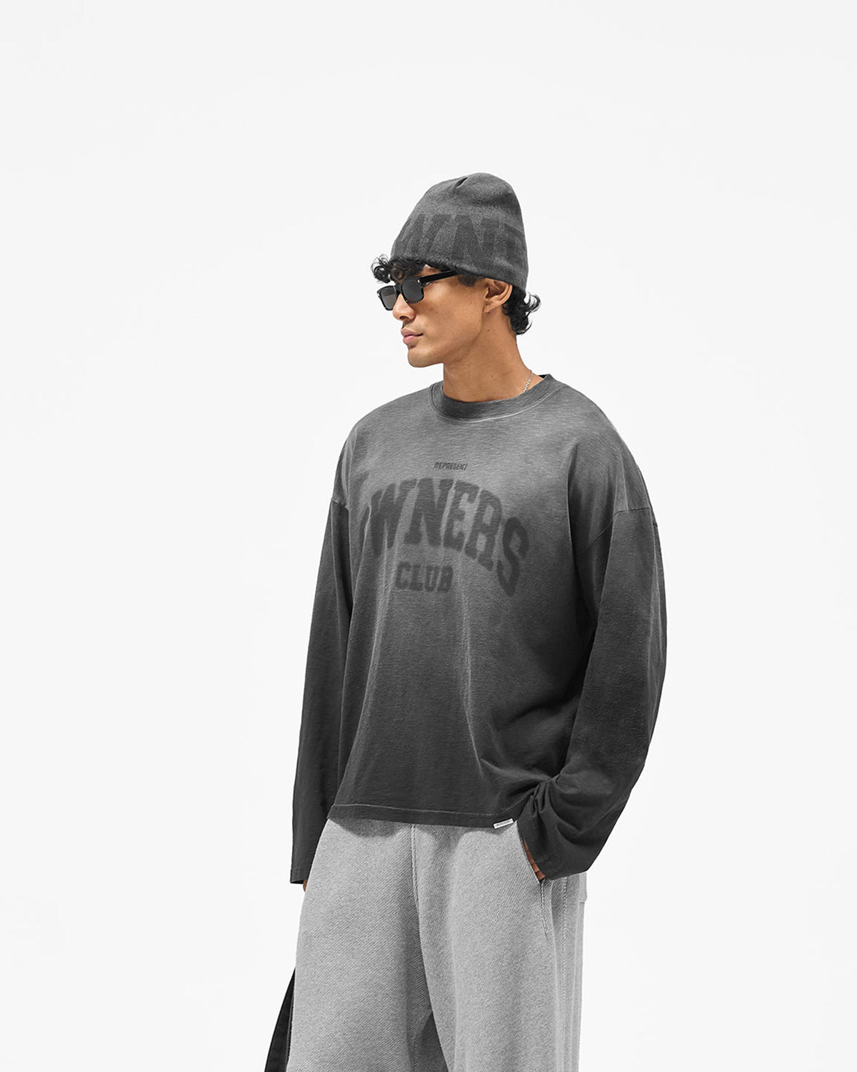 REPRESENT Represent Owners Club Long Sleeve T-Shirt - Weathered Black
