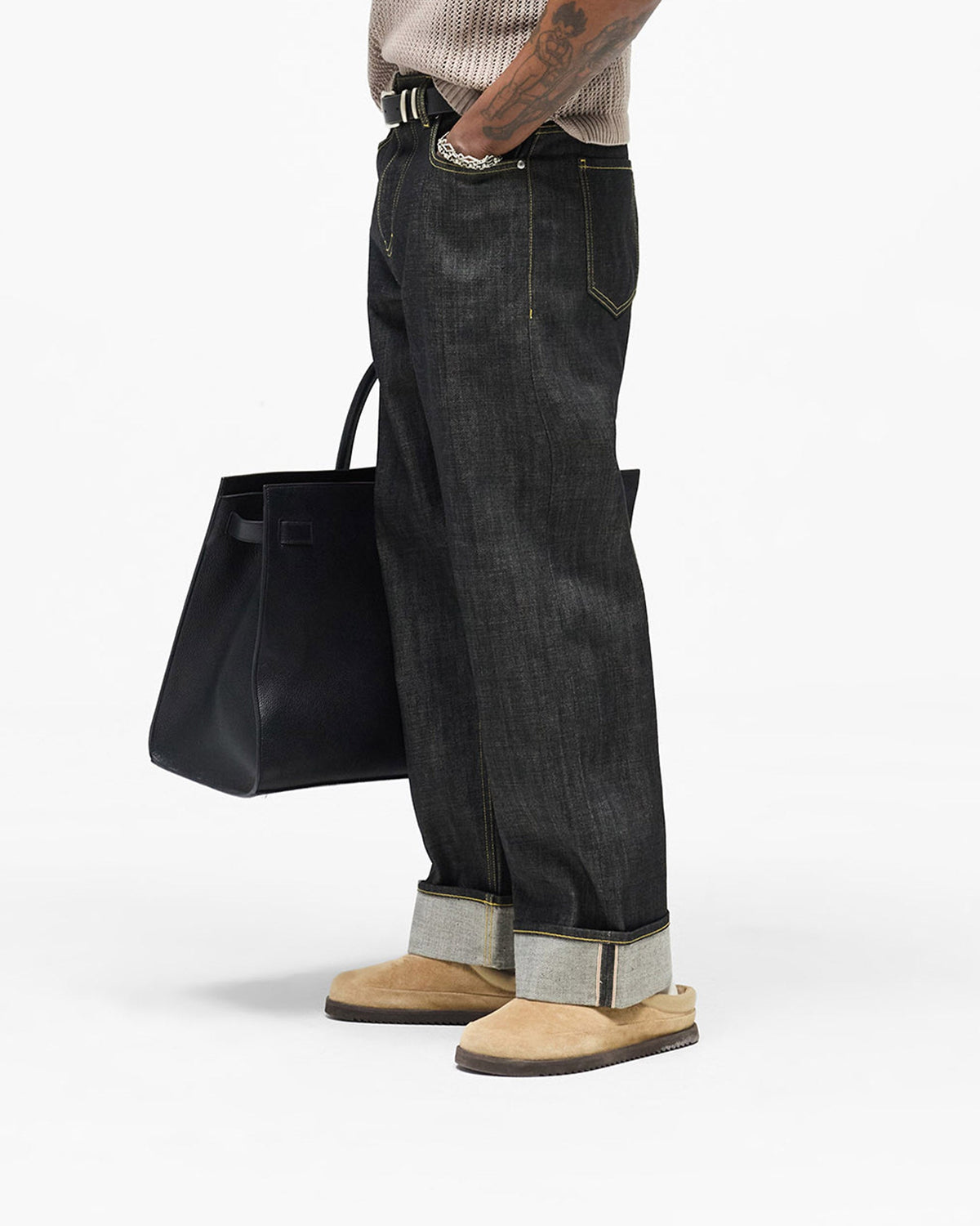 REPRESENT Selvedge Denim - Midnight Black