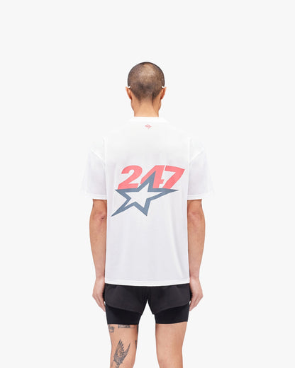 REPRESENT Team 247 Star Oversized T-Shirt - Flat White