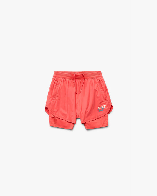REPRESENT 247 Hybrid 2-In-1 Short - Racing Red