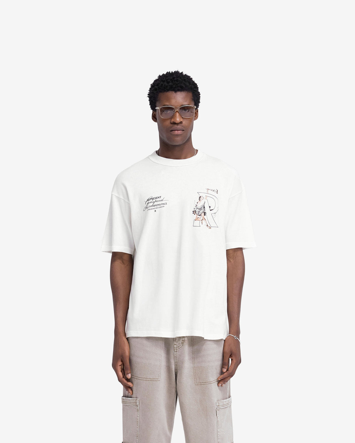 REPRESENT Hermes T-Shirt - Flat White