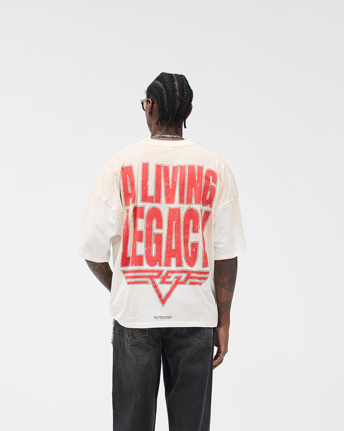 REPRESENT Reversible Living Legacy Tour T-Shirt - Flat White