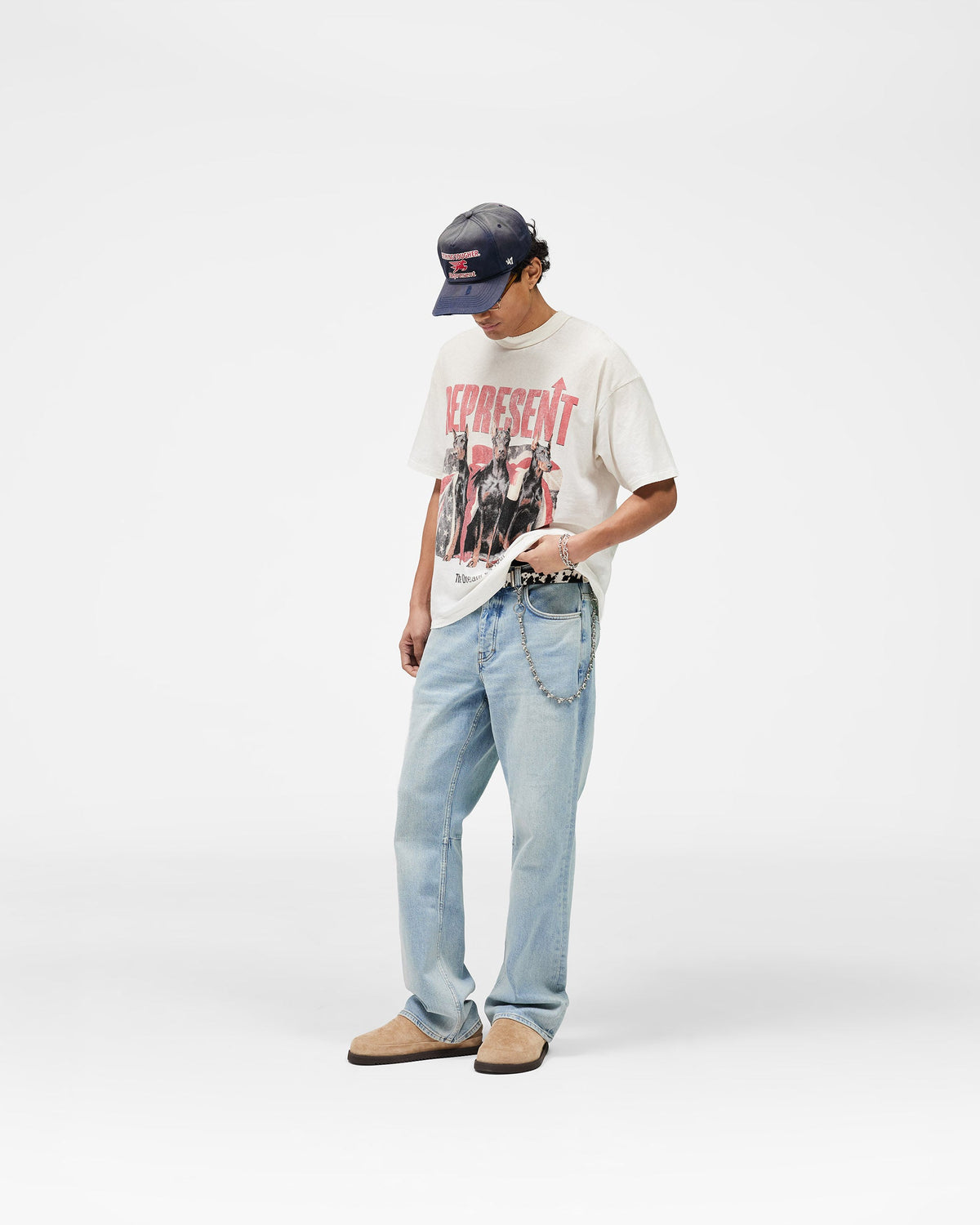REPRESENT Dream On Tour T-Shirt - Washed Ecru