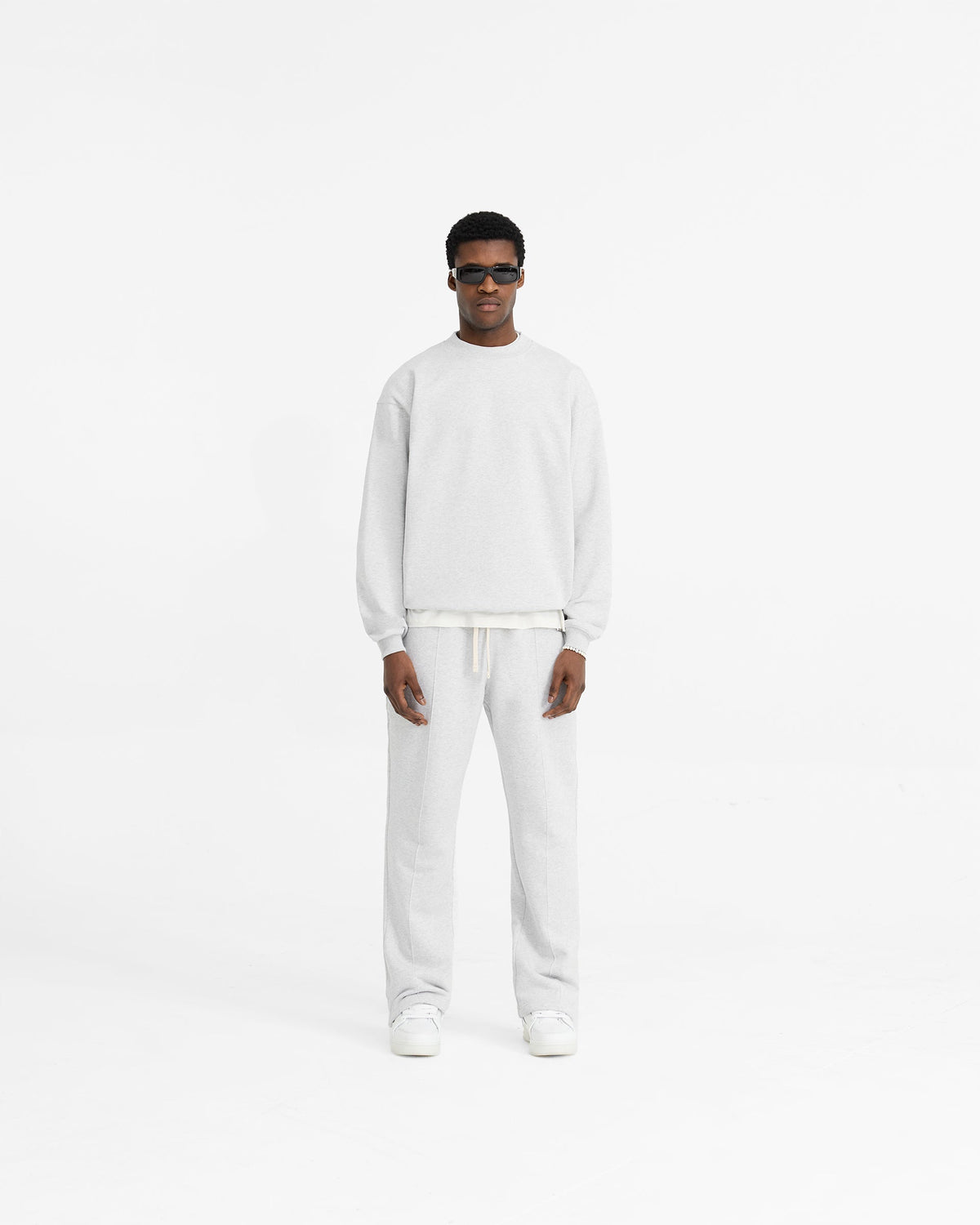 REPRESENT Initial Oversized Sweater - Ice Grey Marl