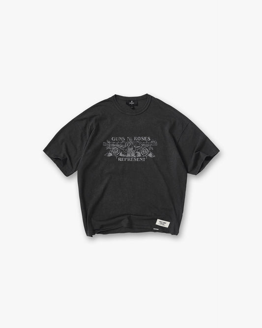REPRESENT Represent X Guns N' Roses Lock Up T-Shirt - Vintage Black