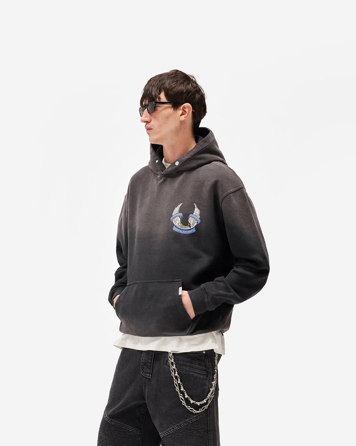 REPRESENT Represent X Belstaff Born To Bike Hoodie - Aged Black