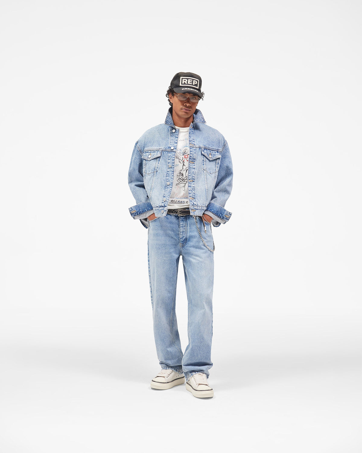 REPRESENT Trucker Jacket - Authentic Blue