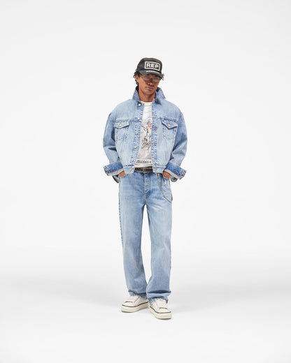 REPRESENT Trucker Jacket - Authentic Blue