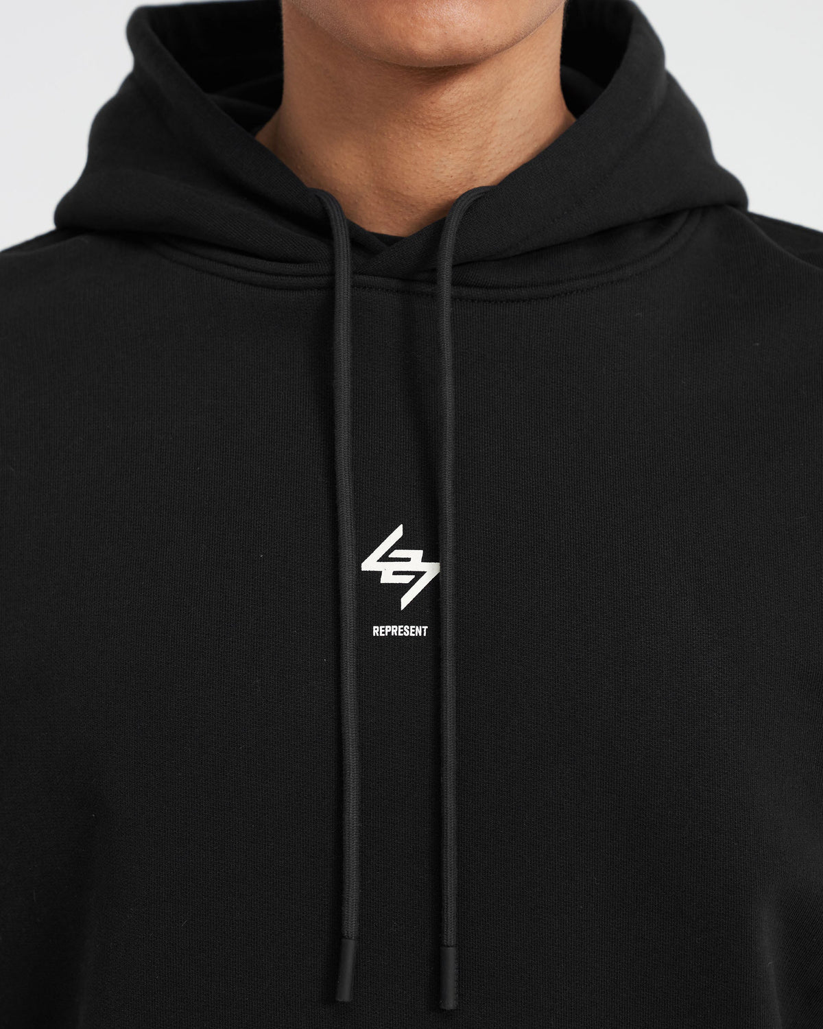 REPRESENT 247 Oversized Hoodie - Jet Black