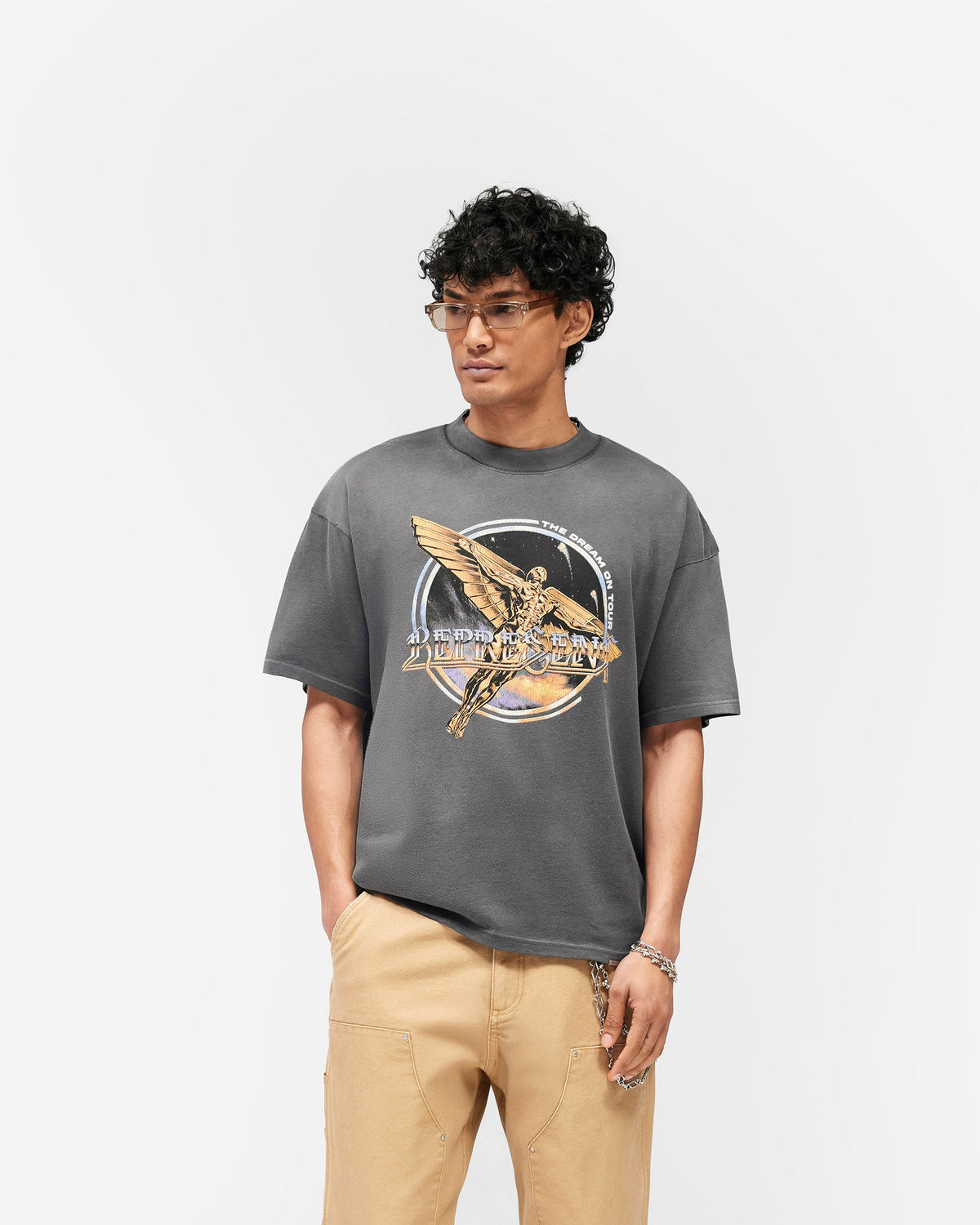 REPRESENT Golden Tour T-Shirt - Sun Fade Grey
