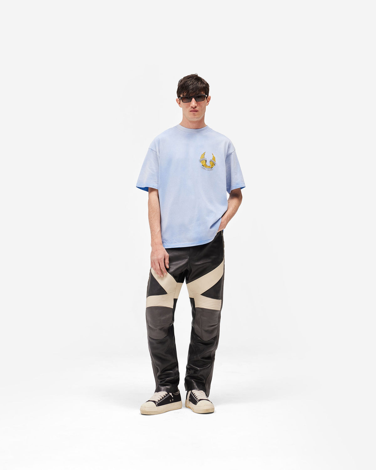 REPRESENT Represent X Belstaff Born To Bike T-Shirt - Mid Blue
