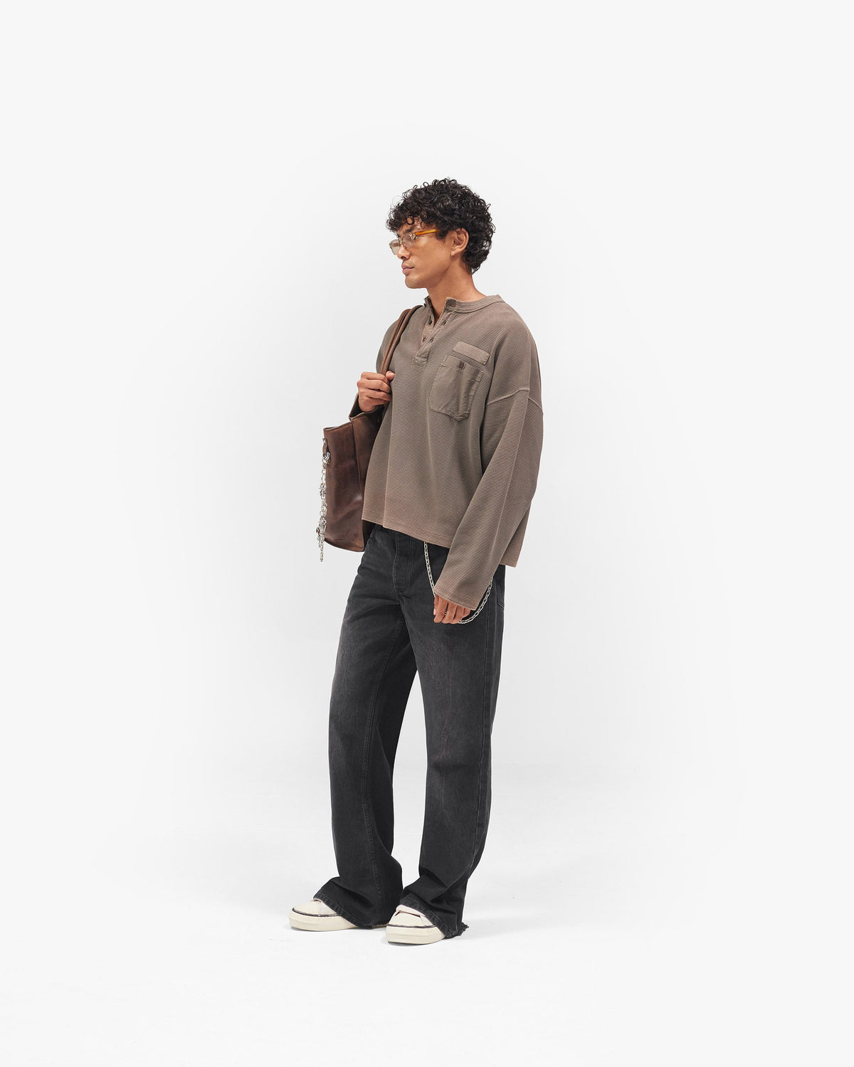 REPRESENT Heavyweight Henley Sweater - Vintage Falcon