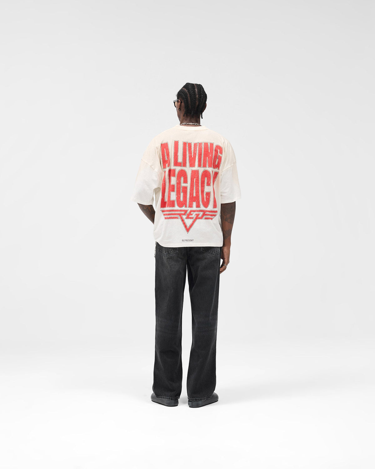 REPRESENT Reversible Living Legacy Tour T-Shirt - Flat White