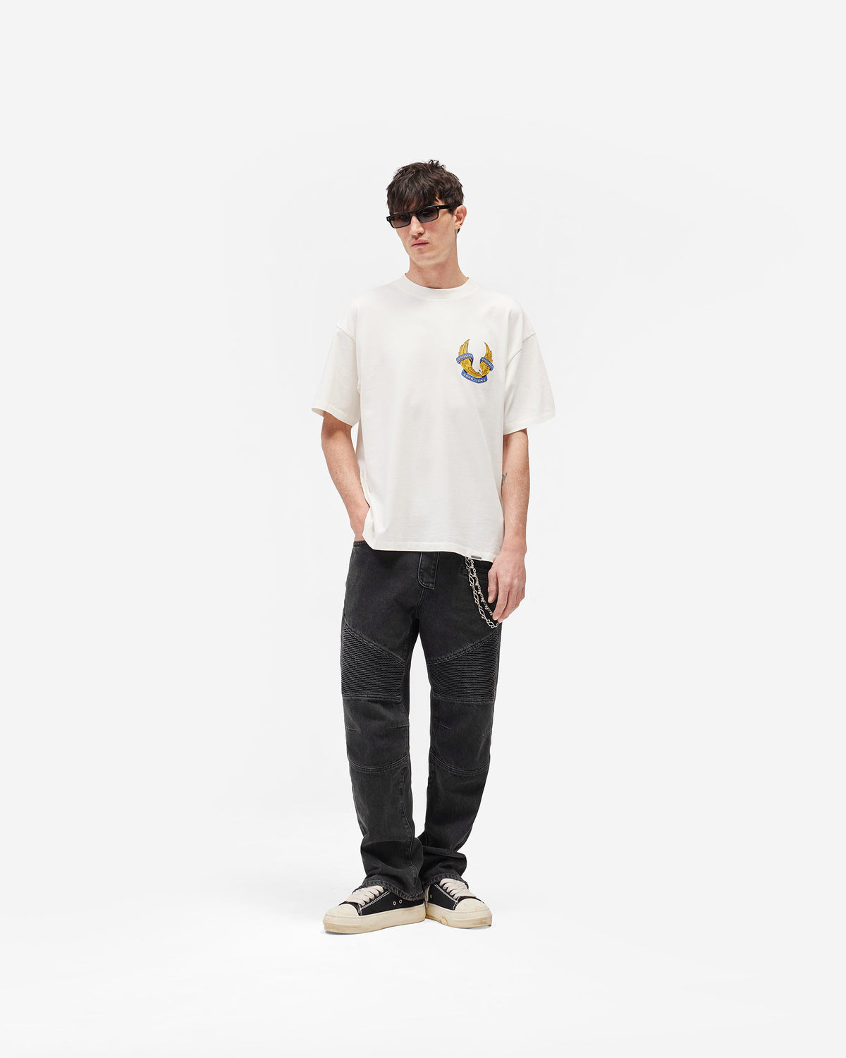 REPRESENT Represent X Belstaff Born To Bike T-Shirt - Flat White