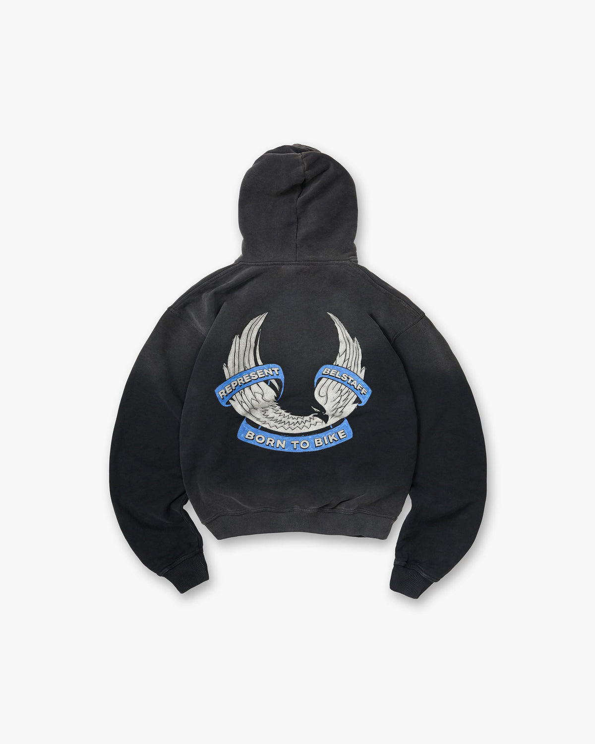 REPRESENT Represent X Belstaff Born To Bike Hoodie - Aged Black