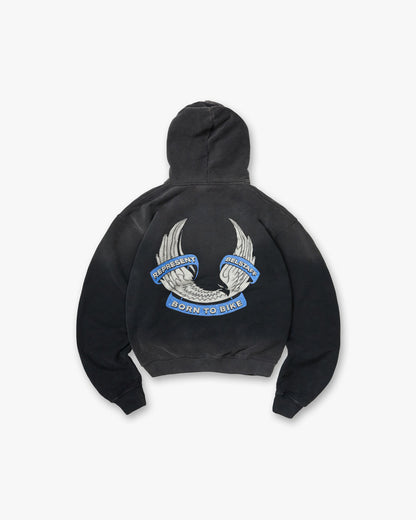 REPRESENT Represent X Belstaff Born To Bike Hoodie - Aged Black