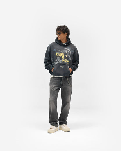 REPRESENT Enemy Hoodie - Washed Black