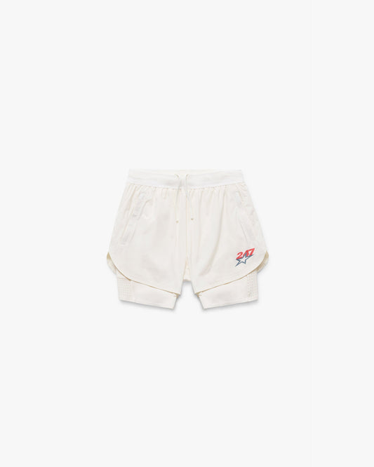 REPRESENT 247 Hybrid 2-In-1 Short - Flat White