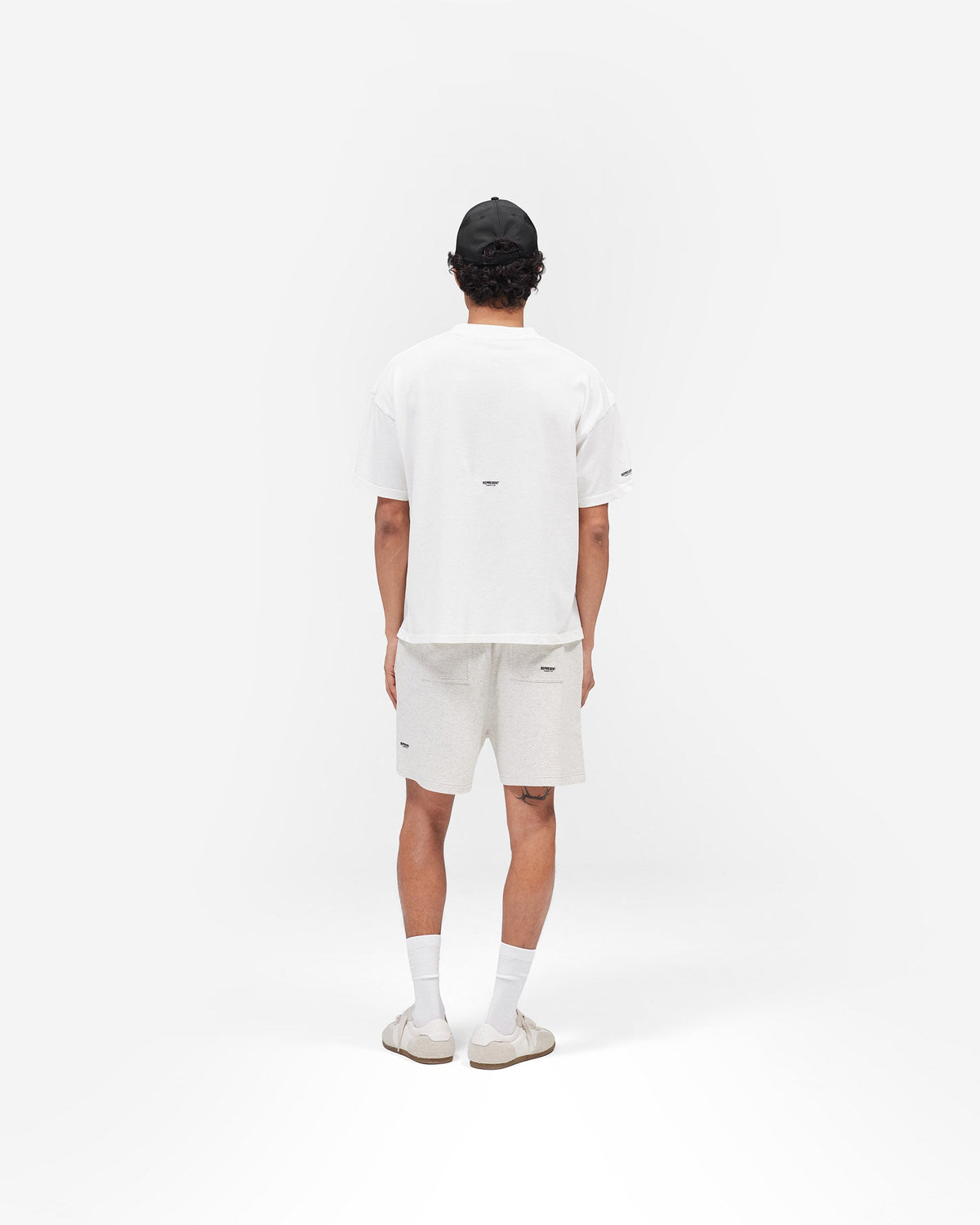 REPRESENT Micro Owners Club Mesh Shorts - Cream Marl