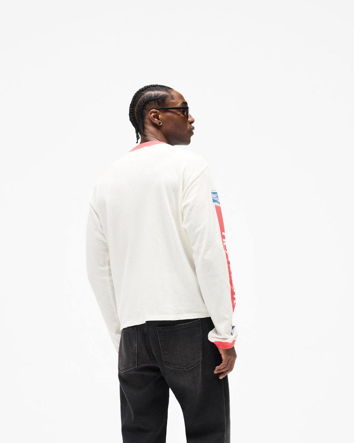 REPRESENT Mesh Pegasus Long Sleeve T-Shirt - Flat White
