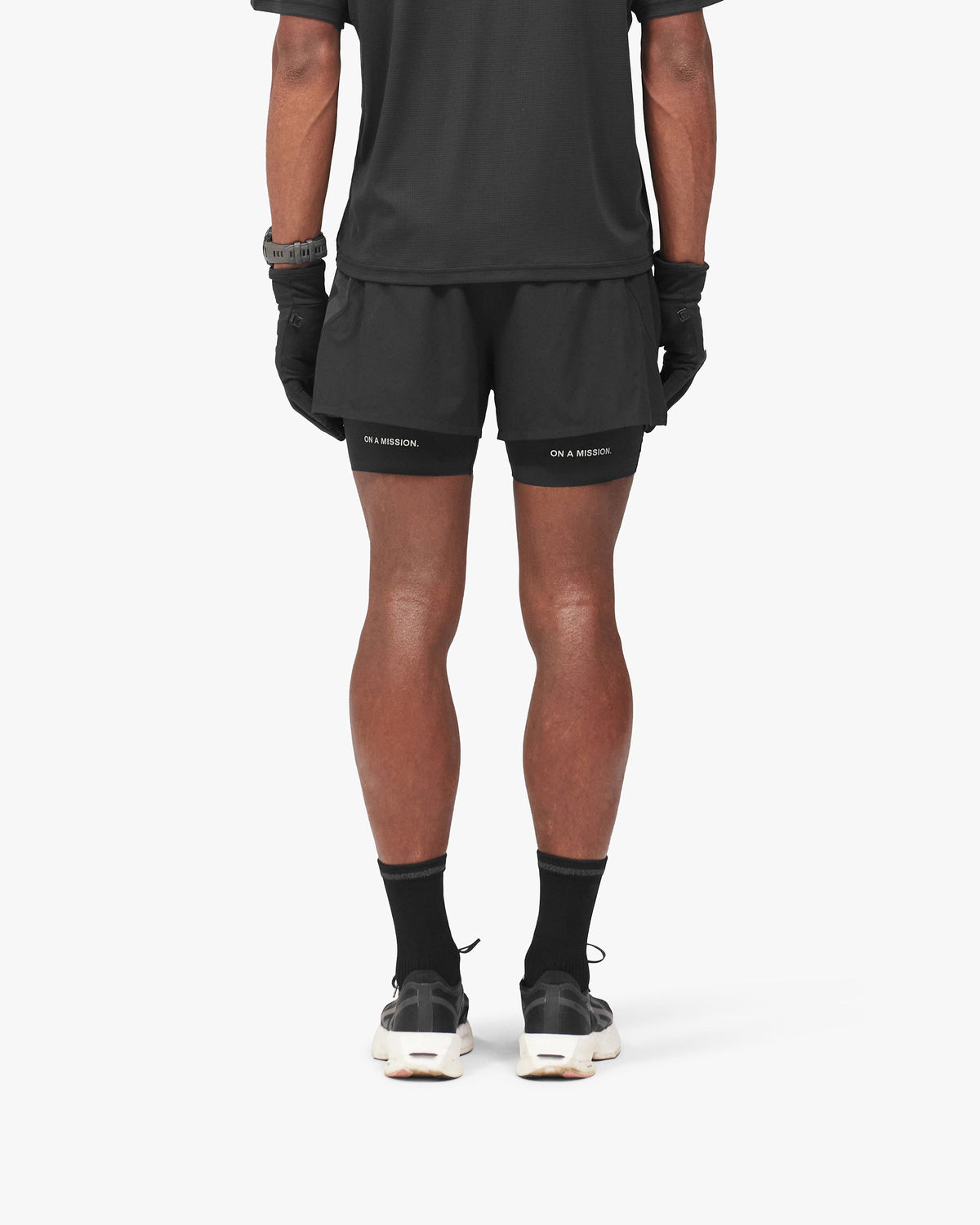 REPRESENT 247 Ghost 2-In-1 Short - Jet Black