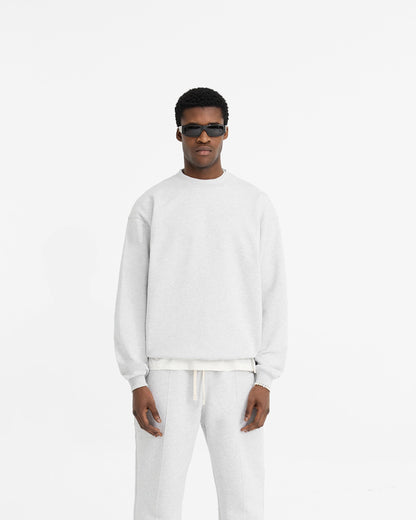REPRESENT Initial Oversized Sweater - Ice Grey Marl