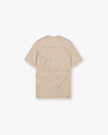 REPRESENT 247 Contour Run T-Shirt - Pebble