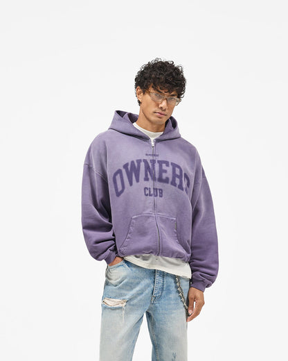REPRESENT Represent Owners Club Zip Through Hoodie - Deep Purple