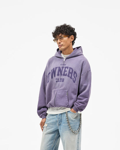 REPRESENT Represent Owners Club Zip Through Hoodie - Deep Purple