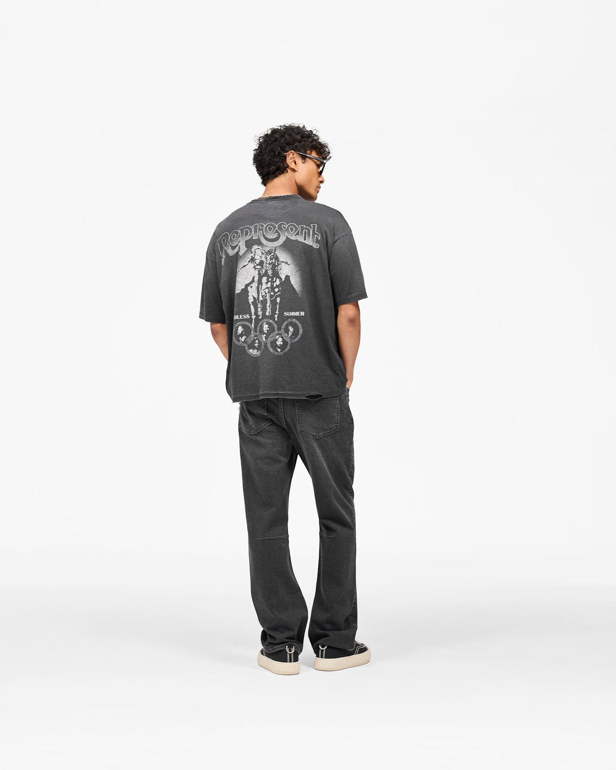 REPRESENT Represent x Beach Boys Endless Summer T-Shirt - Stained Black