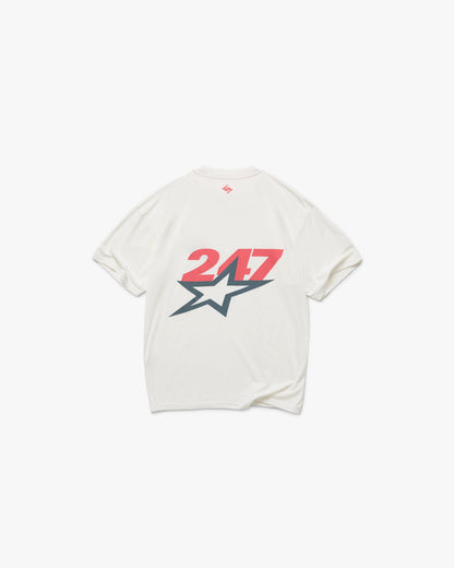 REPRESENT Team 247 Star Oversized T-Shirt - Flat White