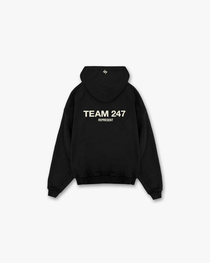 REPRESENT Team 247 Oversized Hoodie - Jet Black