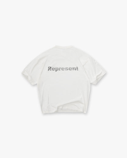REPRESENT Lowercase Logo T-Shirt - Flat White