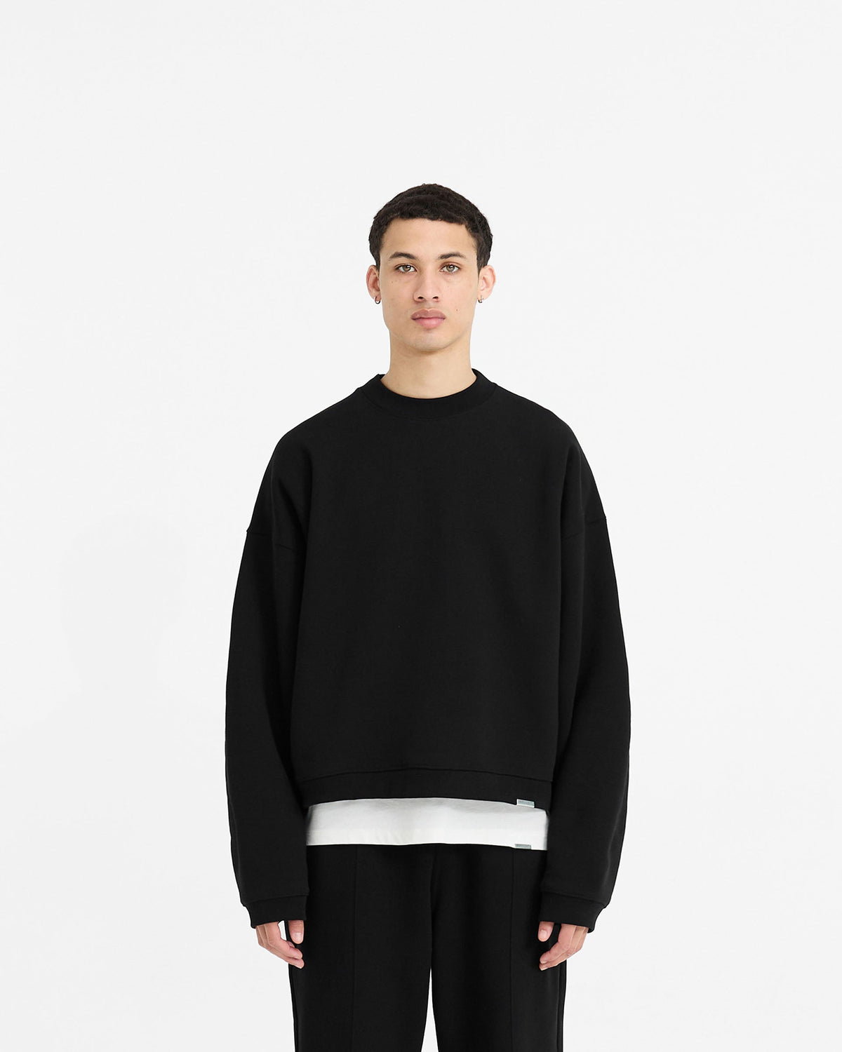REPRESENT Initial Boxy Sweater - Jet Black