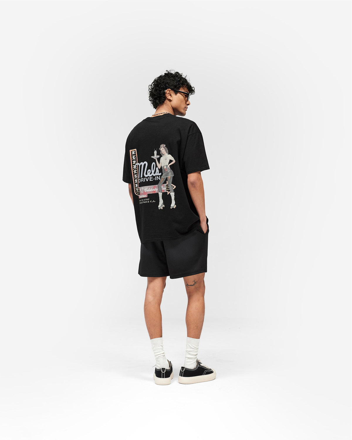 REPRESENT Washed Mesh Shorts - Black