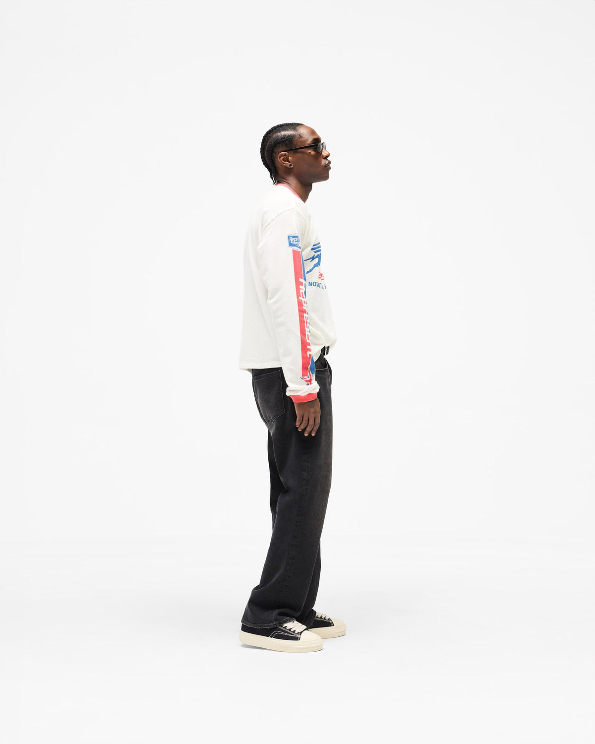 REPRESENT Mesh Pegasus Long Sleeve T-Shirt - Flat White