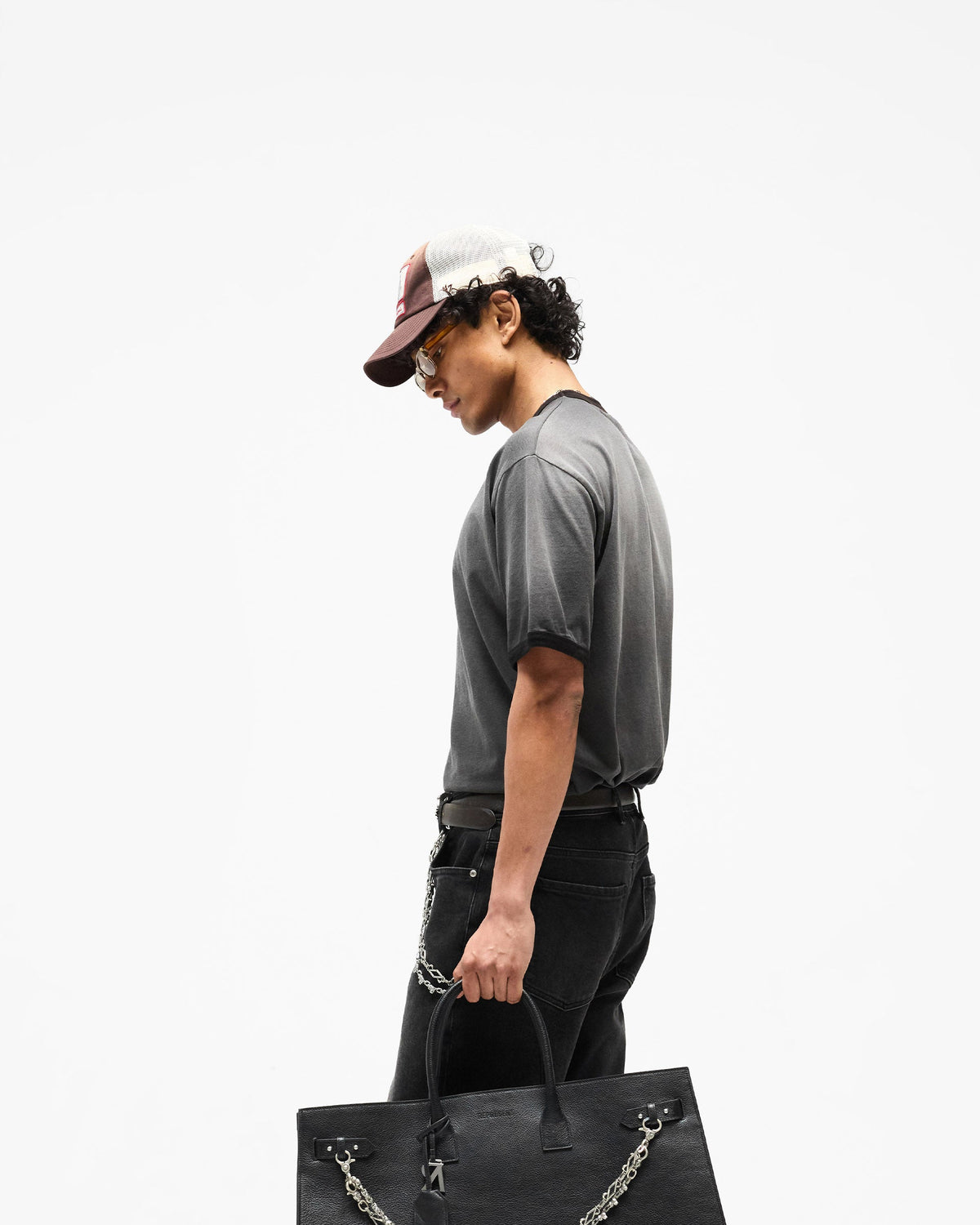 REPRESENT Represent Ringer T-Shirt - Stained Black