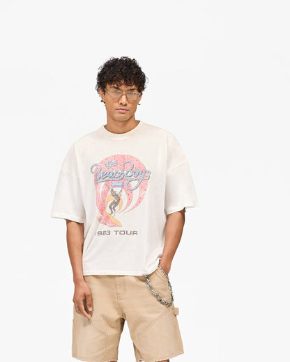 REPRESENT Represent x Beach Boys Tour T-Shirt - Washed Ecru
