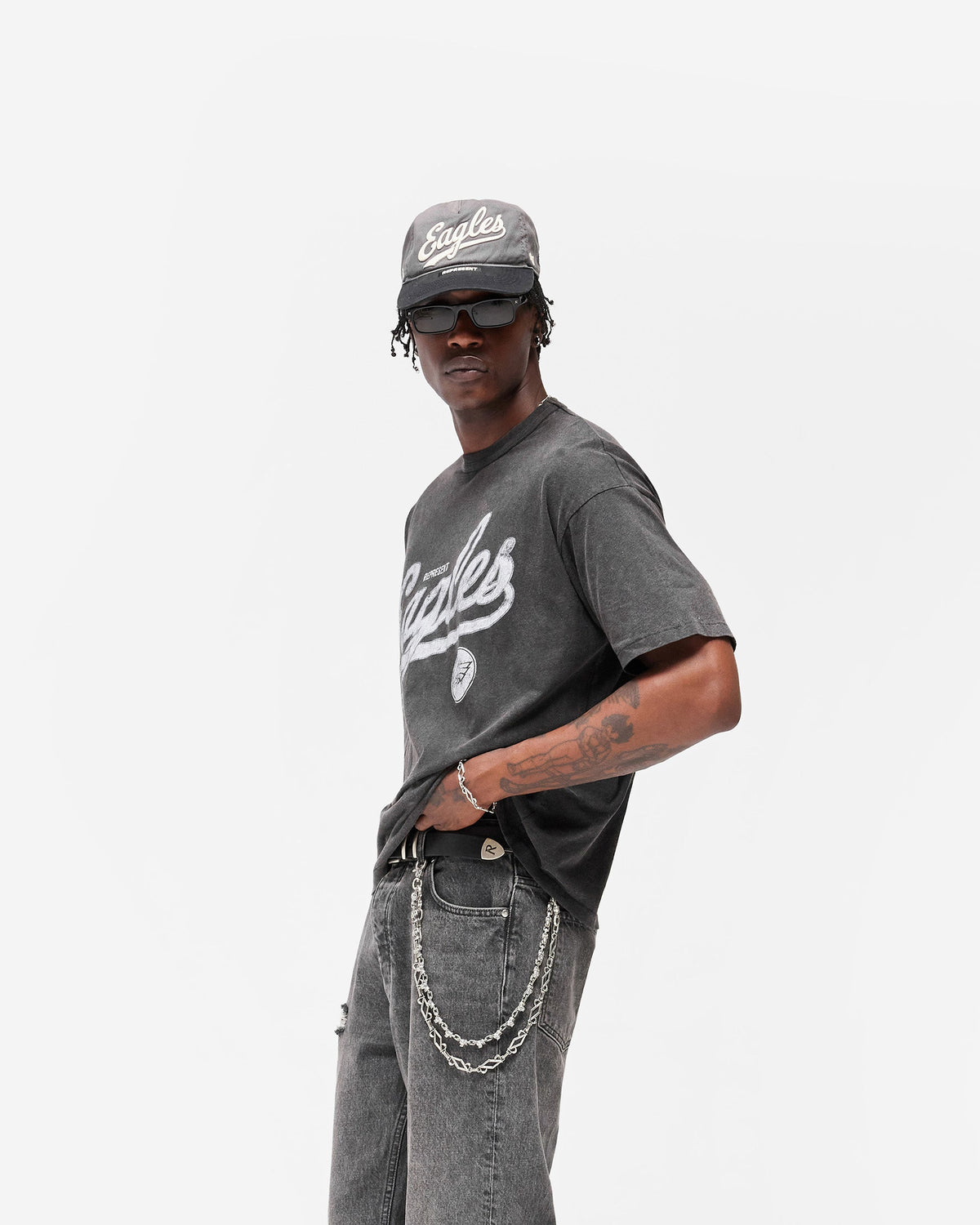 REPRESENT Philadelphia Eagles x Represent T-Shirt - Vintage Grey