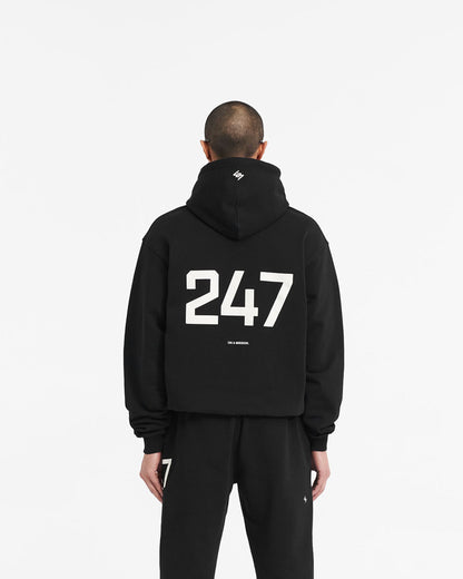 REPRESENT 247 Oversized Hoodie - Jet Black