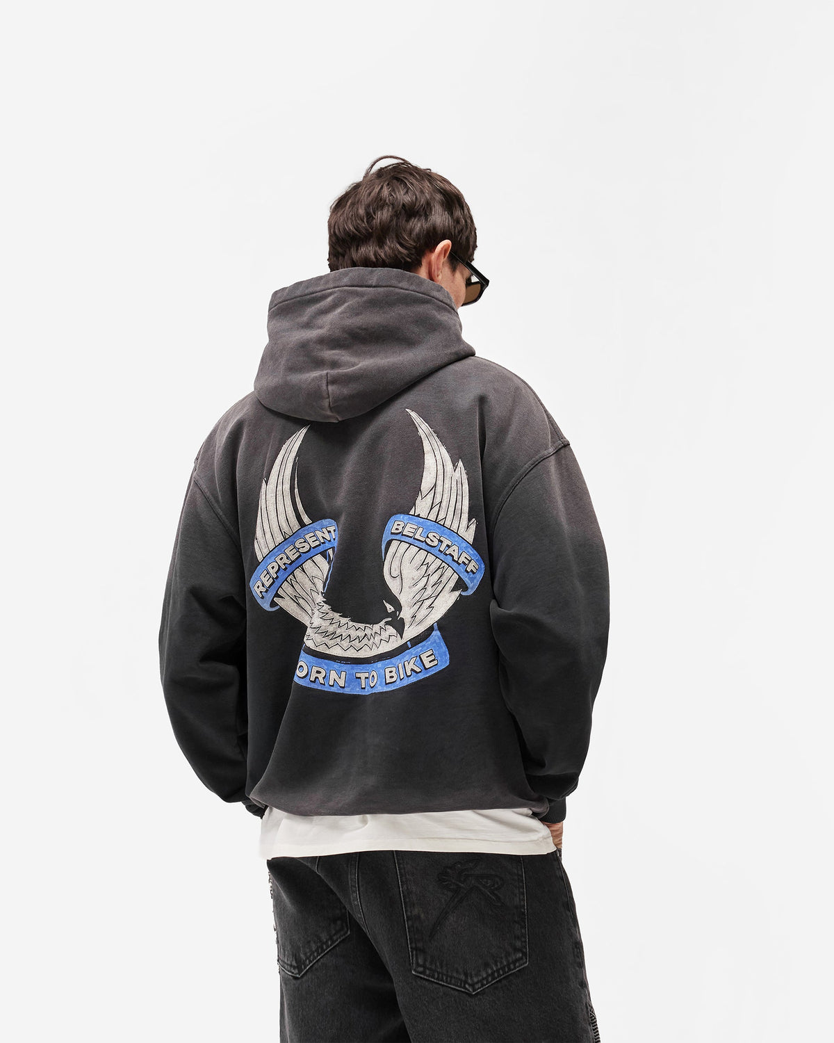 REPRESENT Represent X Belstaff Born To Bike Hoodie - Aged Black